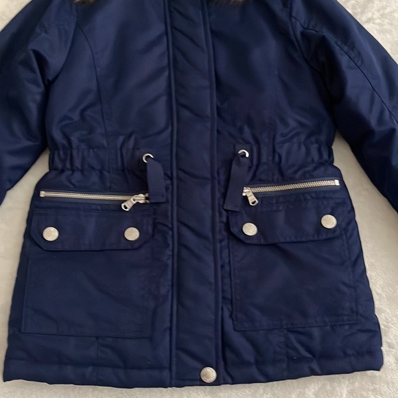 (NWT) Justice Big Girl’s Navy Hooded Parka Jacket, Size: (6/7) - Picture 3 of 16